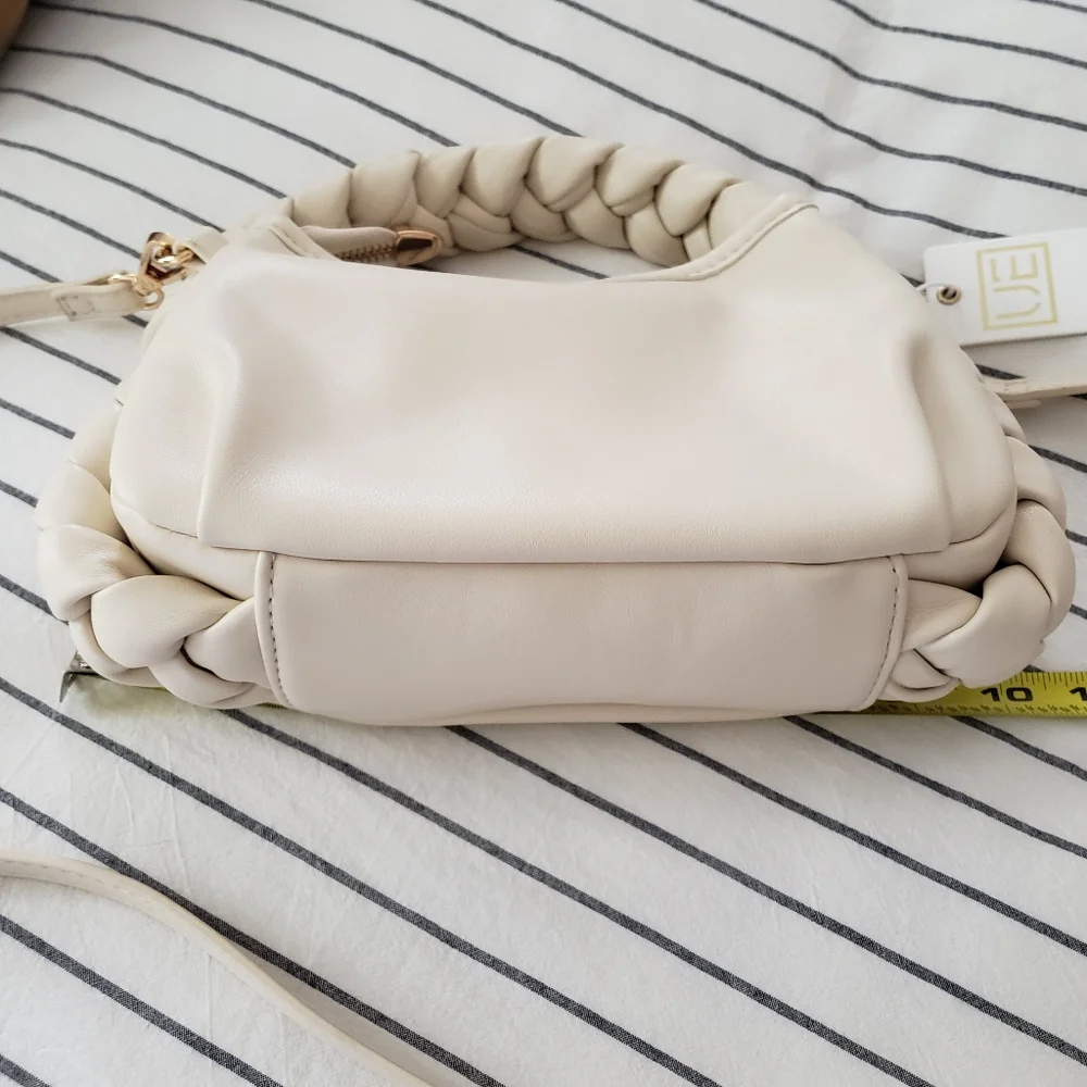 ๐Urban Expressions Cream Braided Handle Crossbody Clutch Bag๐ - Picture 6 of 9